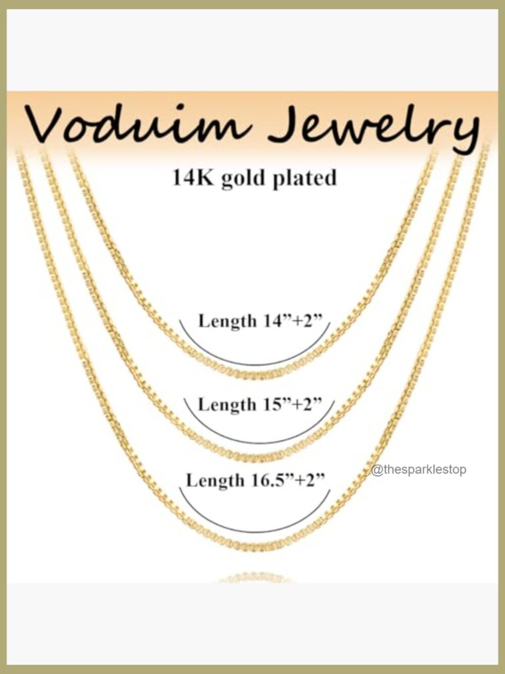 14k Gold Plated Dainty Layered Choker Necklace Box Chain Lobster Clasp - Picture 5 of 6